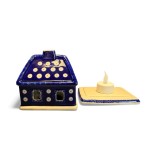 A07 Bunzlau Kerst huisje 15cm 70A Waxinelichthouder